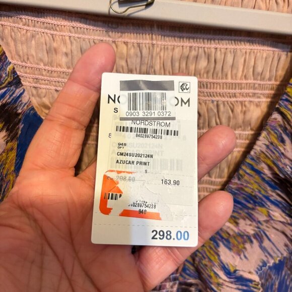 Cleobella Helene Azucar Print Ruffle Flutter Sleeve Smocked Maxi Dress - Picture 6 of 14